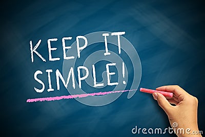 Keep It Simple Stock Photo