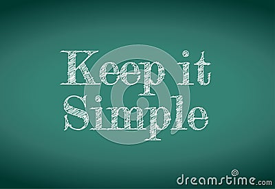 Keep it simple message Stock Photo