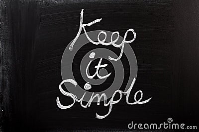 Keep It Simple Stock Photo