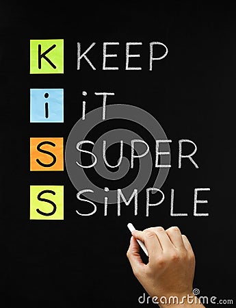 Keep It Super Simple Stock Photo