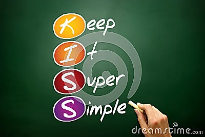 Keep It Super Simple Stock Photo