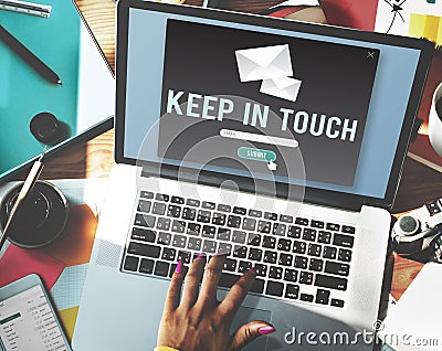 Keep In Touch Connection Relationship Follow Concept Stock Photo