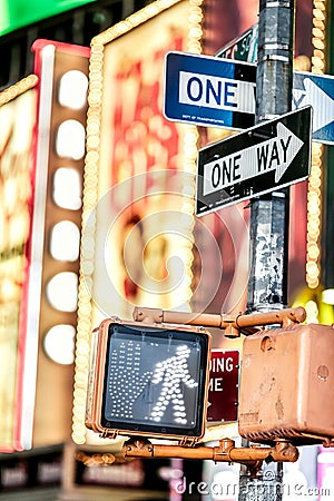 Keep walking New York traffic sign Stock Photo