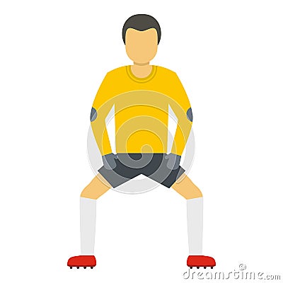 Keeper icon, flat style Cartoon Illustration