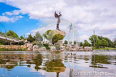 Keeper of the Plains Editorial Stock Photo