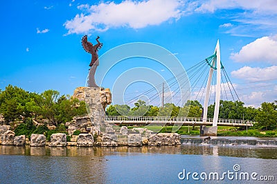 Keeper of the Plains Editorial Stock Photo