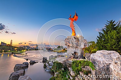 Keeper of the Plains Editorial Stock Photo