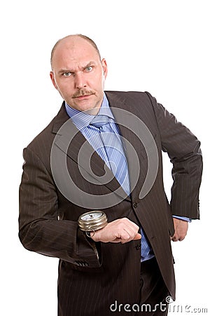 Keeping a check on the time Stock Photo