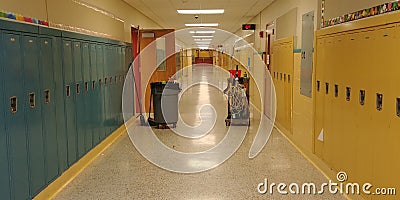 Keeping our schools clean Stock Photo