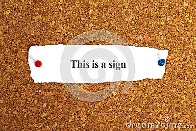 this is sign word on paper Stock Photo