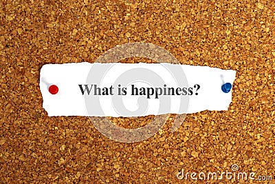 what is happiness word on paper Stock Photo