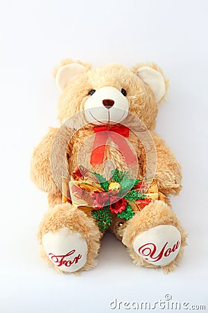 Keith Brown Bear and Christmas bells. Stock Photo