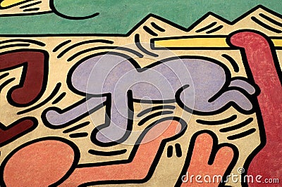 Keith Haring details Editorial Stock Photo