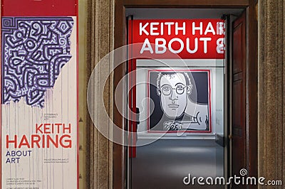 Keith haring exhibit in milano Editorial Stock Photo