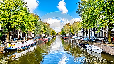 Keizersgracht in Amsterdam in the Netherlands Editorial Stock Photo