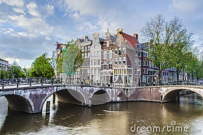 Keizersgracht canal in Amsterdam, Netherlands. Stock Photo