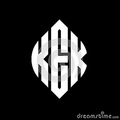 KEK circle letter logo design with circle and ellipse shape. KEK ellipse letters with typographic style. The three initials form a Vector Illustration