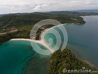 Kelambu Beach Kudat Stock Photo