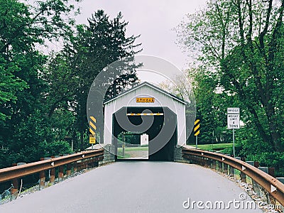 The Keller`s Mill Covered Bridge Stock Photo