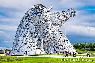 The Kelpies monument at The Helix park near Falkirk in Scotland Editorial Stock Photo