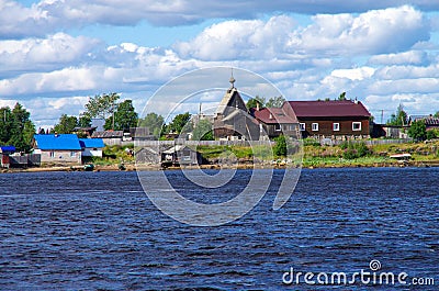 KEM, RUSSIA - August, 20107: Church in Rabocheostrovsk Editorial Stock Photo