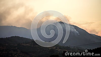 Wildfires in Milas, Turkey Editorial Stock Photo