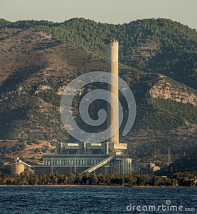 Kemerkoy Thermal power plant Editorial Stock Photo