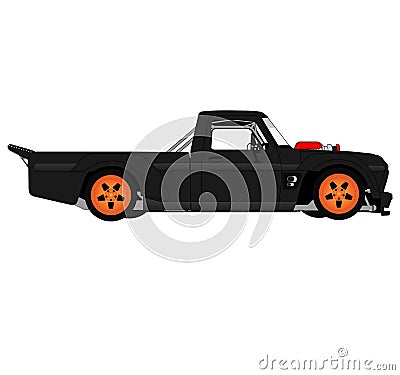 Ken Block Rally and Rallycross Driver Drift Car 1977 Ford F-150 Hoonitruck graphic illustration Cartoon Illustration