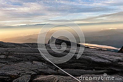 Kenabalu Peak in Malaysia Stock Photo