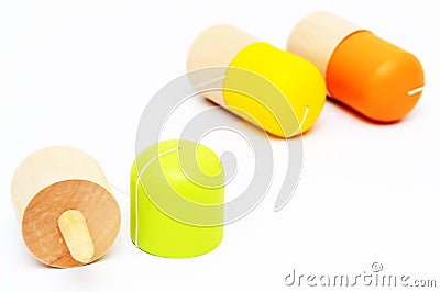 Kendama Pill wooden toy for kids and adults Stock Photo