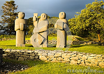 Kenmare statues Stock Photo