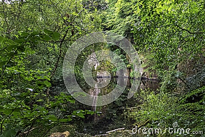 Kennall river in Kennall Vale Nature Reserve, Ponsanooth, Cornwall, UK Stock Photo