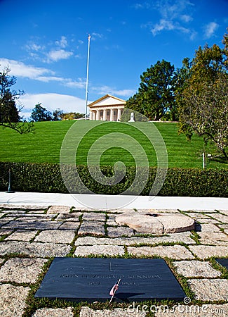 Kennedy Grave - Arlington National Cemetery Editorial Stock Photo