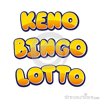 Keno Bingo Lotto Vector Illustration