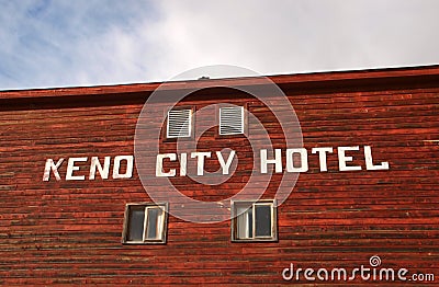 Keno City hotel facade Editorial Stock Photo