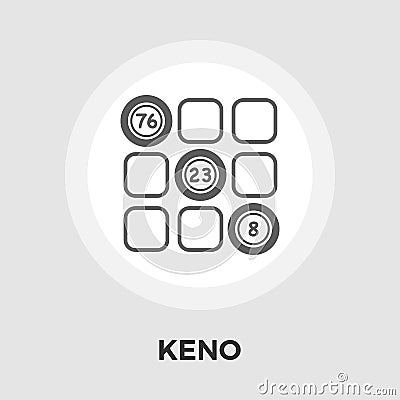 Keno vector flat icon Vector Illustration