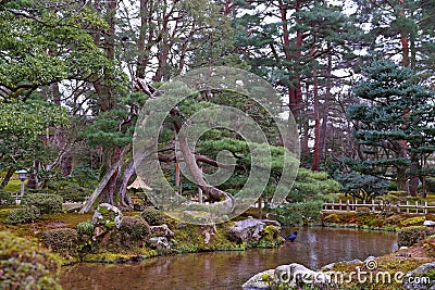 Kenroku-en located in Kanazawa, Ishikawa, Japan, one of the Three Great Gardens Stock Photo