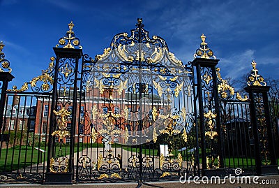 Kensington Palace gate. London, England Stock Photo