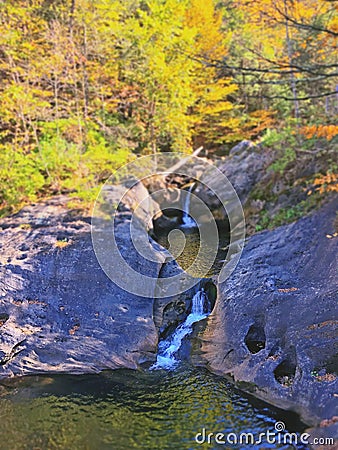 Kent falls brook in autumn Stock Photo