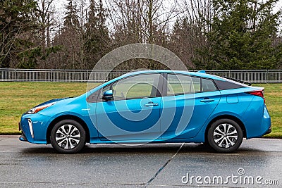 Toyota Prius Hybrid Car All Wheel Drive Editorial Stock Photo