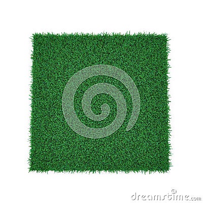 Kentucky Bluegrass Grass on white. 3D illustration Cartoon Illustration