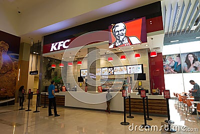 Kentucky Fried Chicken in Dubai, United Arab Emirates Editorial Stock Photo