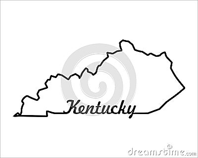 US state map. Kentucky outline symbol. Vector illustration Vector Illustration