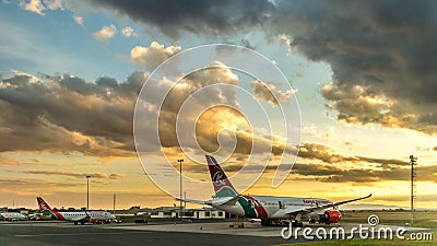 Kenya Airways Dreamliner Editorial Stock Photo