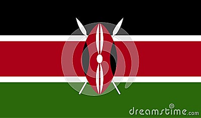 Kenya flag image Vector Illustration