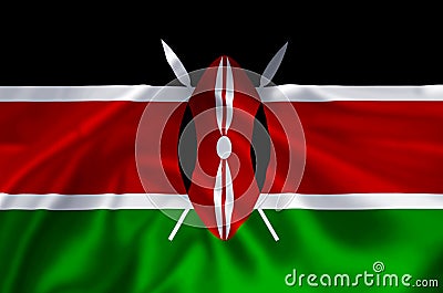 Kenya flag illustration Cartoon Illustration