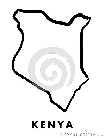 Kenya map outline Vector Illustration