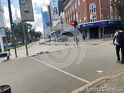 Kenyatta avenue: Streets in Nairobi Kenya Editorial Stock Photo