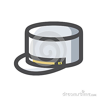 Kepi Cap army uniform Vector icon Cartoon illustration Vector Illustration