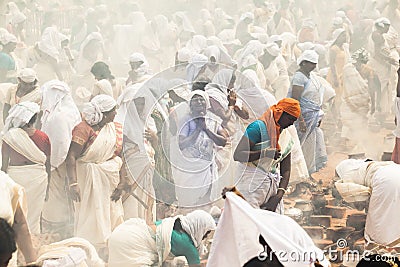 Indian temple festival with only women Editorial Stock Photo